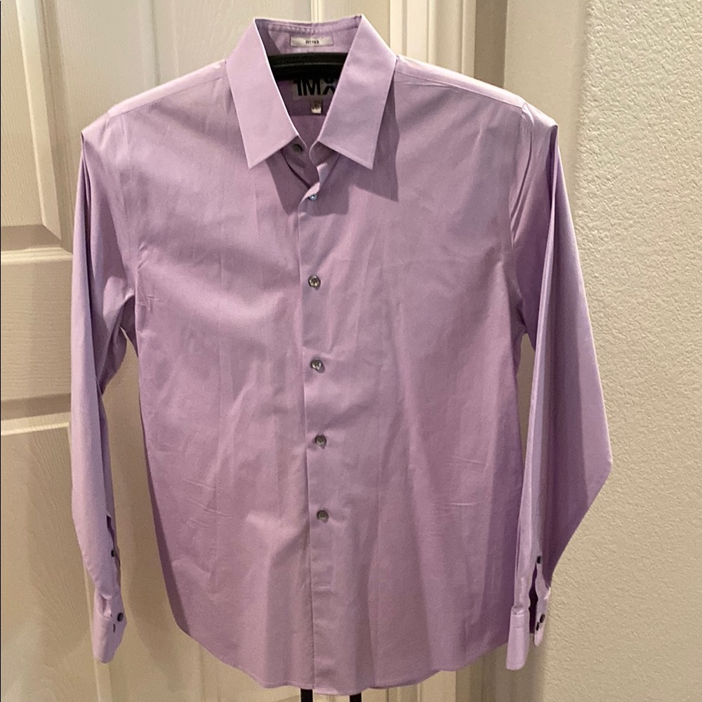 Express Purple Dress Shirt with Classic Elegance